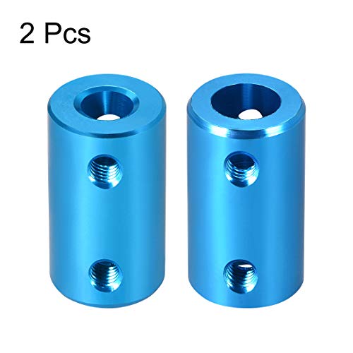 uxcell 6mm to 8mm Bore Rigid Coupling Set Screw L25XD14 Aluminum Alloy,Shaft Coupler Connector for 3D Printers, Motor Accessories,Blue,2pcs - color: Blue, size: 6mm to 8mm