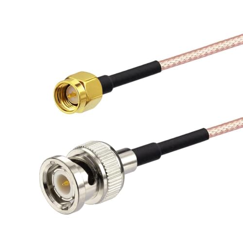 Superbat SMA to BNC Adapter 6inch 2Pcs BNC Male to SMA Male Connectors RG316 Coaxial Cable 50ohm for Scanner Antenna Handheld Ham Radio SDR Walkie Talkie Wireless LAN Devices etc. - color: sma male to bnc male straight 6inch