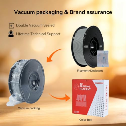 Kingroon Grey PLA Plus Filament 1.75mm 1kg - color: 1kg Grey, size: PLA Plus