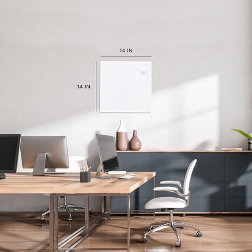 U Brands Magnetic Dry Erase Board White Board, Frameless, Includes Marker and Magnet, 14" W x 14" H (Pack of 4) - color: White, size: 14"W x 14"H (Pack of 4), style: Dry Erase