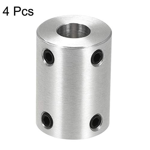 uxcell 5mm to 8mm Bore Rigid Coupling Set Screw L25XD18 Aluminum Alloy,Shaft Coupler Connector for 3D Printers, Motor Accessories,4pcs - size: 5mm to 8mm