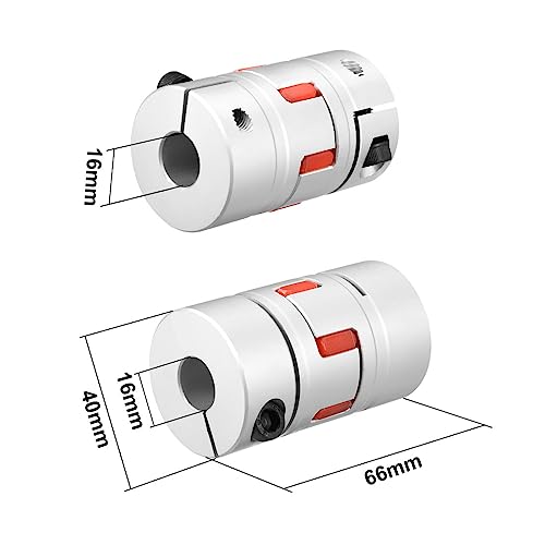uxcell Shaft Coupling 16mm to 16mm Bore L66xD40 Flexible Coupler Joint for Servo Stepped Motor - size: L66xD40 16mm to 16mm