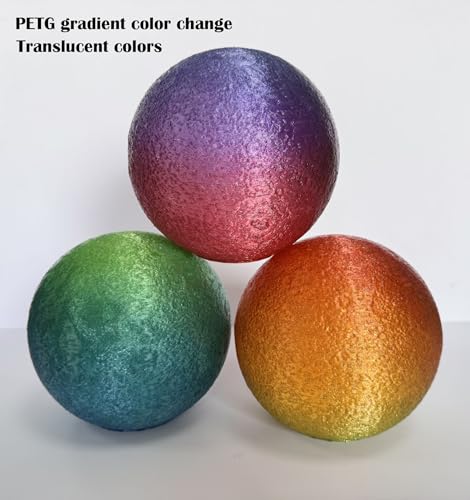 PETG 3D Printer Filament 1.75mm,Rainbow Translucent,Multi Color,1kg(2.2lbs) Accuracy +/-0.05mm - color: Petg Translucent Rainbow