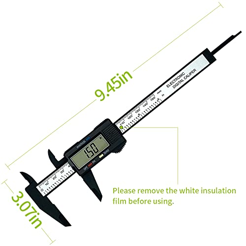 0-6 Inches Digital Caliper with Large LCD Screen and Auto-Off Feature | Inch & Metric Conversion Measuring Tool, Perfect for Household/DIY Measurement