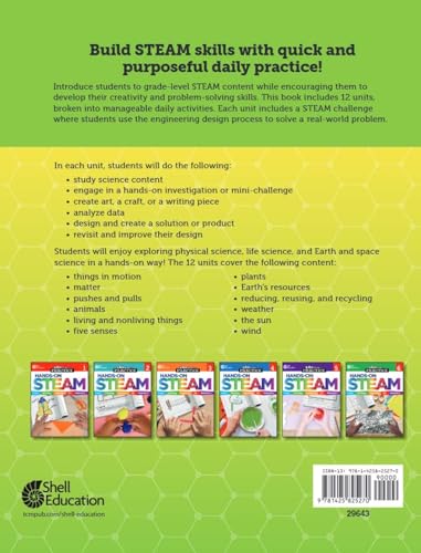 180 Days®: Hands-On STEAM for Grade K: Practice, Assess, Diagnose