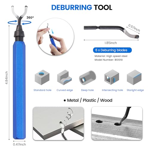 79 Pcs 3D Printer Tools Kit, 3D Printing Accessories Includes Nozzle Cleaning Tool, Deburring Tool, Drill Set, Hobby Knife Set, Tube Cutter Suitable for 3D Print Removing, Cleaning, Finishing - style: 79PCS