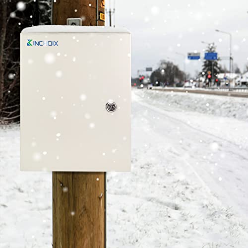 Outdoor Electrical Box 12 x 12 x 8'' NEMA 4X Enclosure Waterproof Steel Box Electrical Lockable Junction Box Outdoor Electrical Enclosure - size: 12 x 12 x 8''