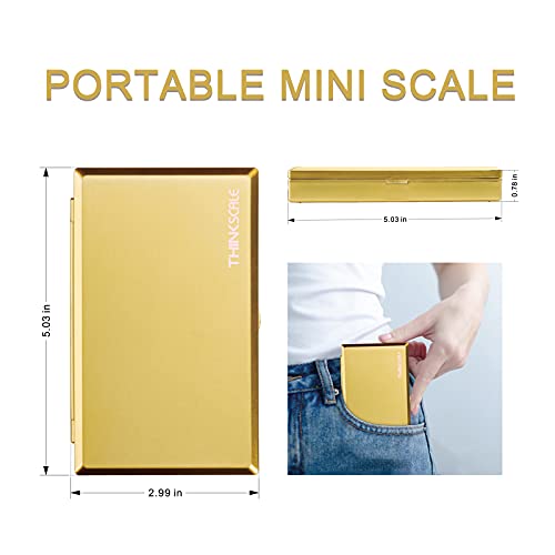 THINKSCALE Milligram Scale 50g x 0.001g, Powder Scale for Reloading Gold - color: Gold