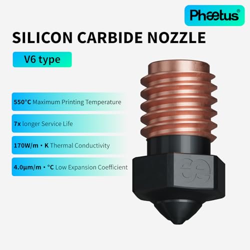 Phaetus Silicon Carbide Nozzle V6 2-Pack (0.4mm + 0.4mm) - style: V6 SiC 0.4+0.4