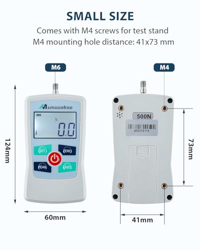 500N Digital Force Gauge Push Pull Tester Portable with Case - size: 500N