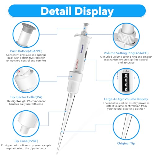 FOUR E'S SCIENTIFIC 1-10mL Pipette Pro, Single-Channel Pipettor - size: 09 (1-10mL)