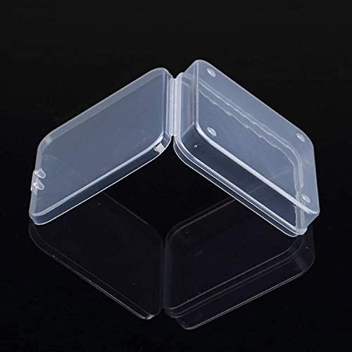 Gebildet 18 Pack Mini Clear Plastic Bead Storage Containers Box Case with lid for Pills,Tiny Bead,and Other Small Items - size: 6.8×5.2×1.1cm