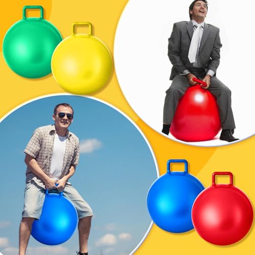 Lewtemi 4 Pcs Hopper Ball Outdoor Games, Bright Colors, 29 Inch - size: 29 Inch