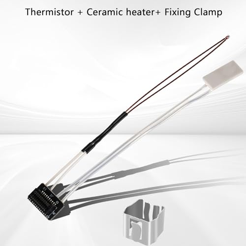 2 Pack Ceramic Heater and Thermistor for P1P, 3D Printer Accessories 24V 48W Ceramic Heater 300℃ High Temperature Thermistor and Fixing Clip for Bambu Lab P1P, P1S - style: P1P/P1S