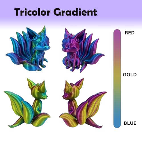 Reprapper Triple Color Filament Coextrusion PLA Filament 1.75mm for 3D Printer, Multicolor Like Dual Color Rainbow PLA, 2.2lbs (1kg), Silk PLA Red/Gold/Blue - color: A1-red/Gold/Blue, size: Tricolor Silk PLA