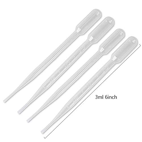 300PCS 3ML Plastic Transfer Pipettes,Disposable Graduated Transfer Pipettes Dropper for Essential Oil Mixture, Scientific Experiment, Make up Tool (Pack of 4) - size: 3ml (Pack of 4)