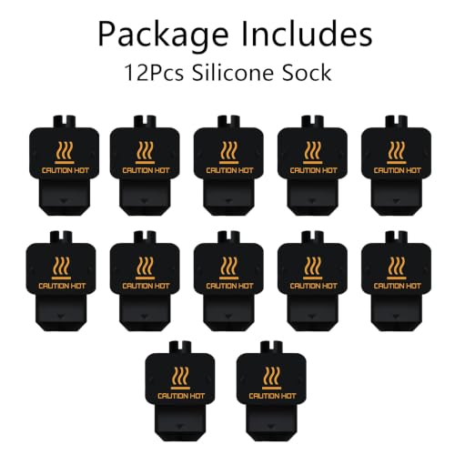 12Pcs Hotend Silicone Sock for Bambu Lab H2D, High Temp Nozzle Cover - size: For H2D