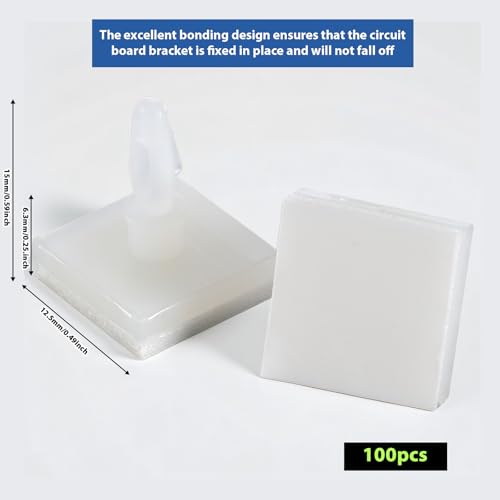 100 Pcs PCB Standoffs 0.25 Inch Supporting Height Adhesive Circuit Board Standoffs Plastic Insulated Standoff Circuit-Board Standoff for PC Board Computer Motherboard