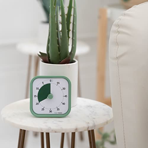 TIME TIMER Home MOD – 60-Minute Visual Timer Home Edition, Silent Operation Study Tool for Kids Desk, Homeschool Supplies, Office & Meetings (Fern Green) - color: Fern Green, size: 3.5, style: Timer