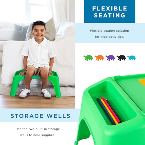 LAPGEAR Turtle Table Kids Activity Lap Desk – Green, 8-Pack - color: Green, size: Pack of 8