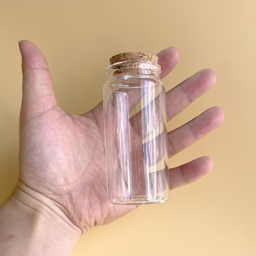 4 pcs 140ml Scripture Jars Glass Bottles with Cork Stopper Prayer Bottle Bible Verse Jar 47x100mm(1.85x3.94inch) - size: 47x100(1.85x3.94in)