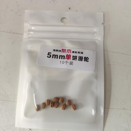 GAWEGM Pear Wood Block Ancient Ship Model Luxury Accessories Single Groove Pulleys 10pcs/lot (5mm)