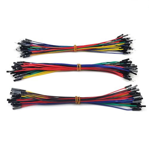 Breadboard Jumper Wires Cable kit Male Female Multicoloured Wire Compatible for Arduino Raspberry Pi Protoboard PCB Board (90PCS) 
