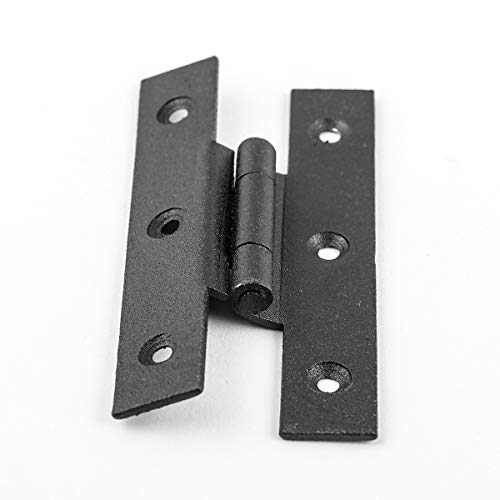 Renovators Supply Manufacturing Cabinet Hinge 3.5 in. Black Wrought Iron H Hinge with 1/4 in. Offset, Rust Resistant Hinge for Kitchen Cabinets with Hardware Pack of 4 - size: Pack of 4