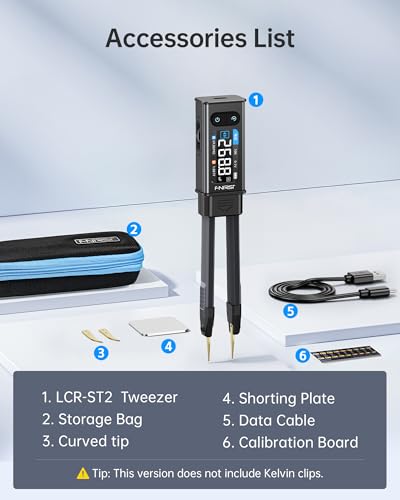 FNIRSI LCR-ST2 100kHz LCR Meter Tweezer SMD Component Tester, ESR/Q/D/θ/X - style: LCR-ST2