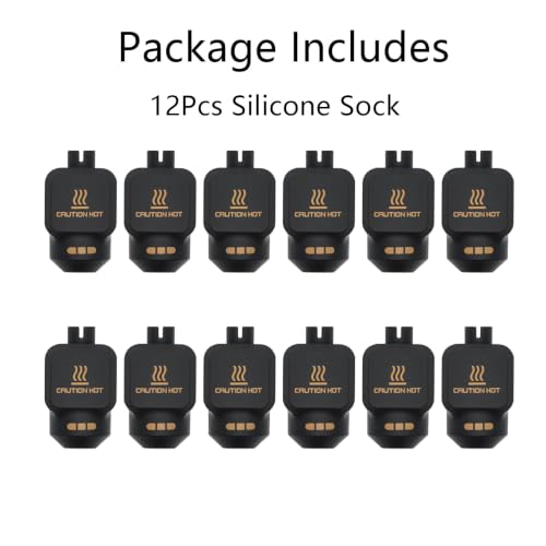 Hotend Silicone Sock, 12Pcs High‑Temp Heater Block Cover for Bambu Lab P2S - size: For P2S
