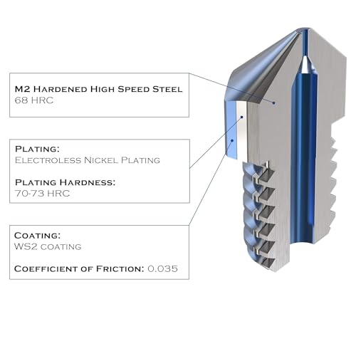 Microswiss MK8 Plated M2 Hardened High Speed Steel Nozzle Value Pack - size: Value Pack (.4mm, .6mm, .8mm )