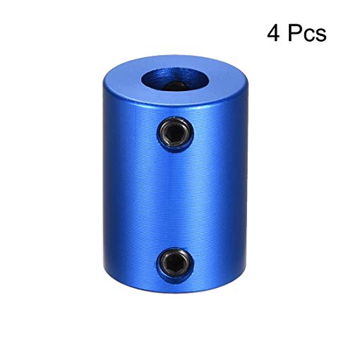 uxcell 3mm to 8mm Bore Rigid Coupling Set Screw Dark Blue 4pcs - size: 3mm to 8mm