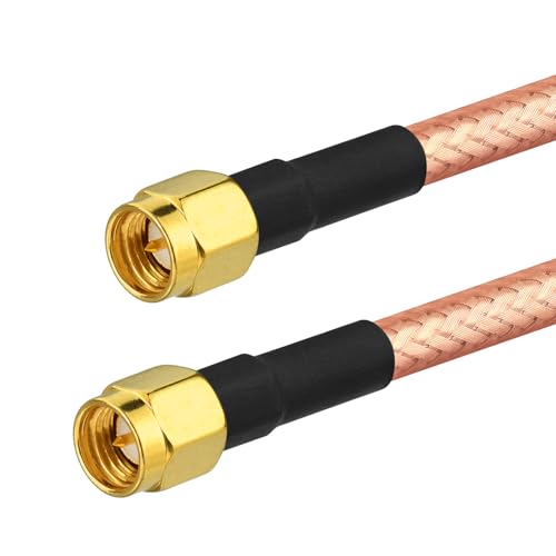 Eightwood SMA Male to SMA Male Low Loss RG400 Coax Cable 1.6ft - size: 1.6 feet