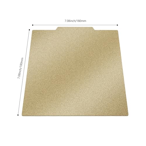 PEI Build Plate for KP3 KP3S, 180 x 180mm/ 7.08 x 7.08inchs, Double Sided Textured Steel Sheet, Spring Removable Flexible Print Bed, No Sticker Base, 3D Printer Accessories - size: 180x180mm