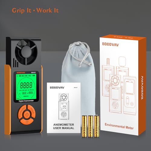 4 in 1 Digital Wind Speed Anemometer Handheld with 6 Units