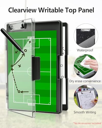 Clipboard with Storage, Nurse Dry Erase Clip Board, 8.5x11, Black - color: Black