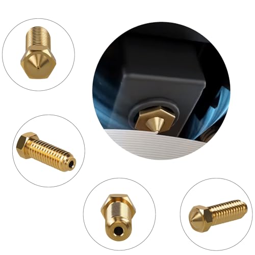 10PCS Brass Nozzle Kit for Anycubic Kobra 2, Kobra 2 Neo, Kobra 2 Pro, Kobra 2 Plus, Kobra 2 Max 3D Printer (0.4mm Nozzles*10, Cleaning Needles*5, Curved Tweezer*1) - size: Brass Nozzles * 10, style: Suit for Kobra 2 Series