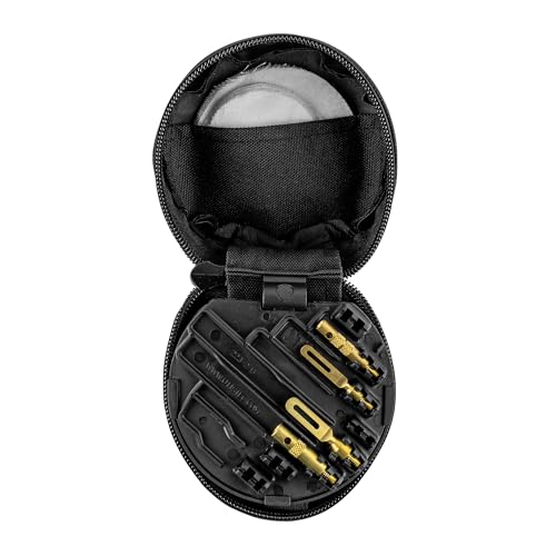 Otis Technology Universal Rifle Cleaning Kit - 5 Bore Brushes Memory-Flex Cable Patches Obstruction Removers Lubricant Soft Case