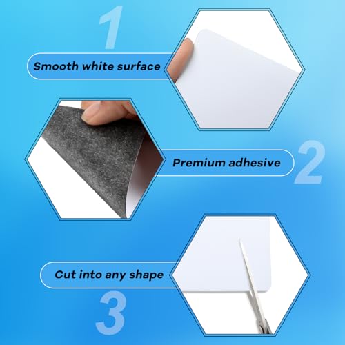 Dry Erase Labels 24 Pack 3x5 in Reusable Sticky Notes Dry Erase Stickers WhiteBoard Stickers Labels for Storage Bins(Include Wipe Cloth & Pen)
