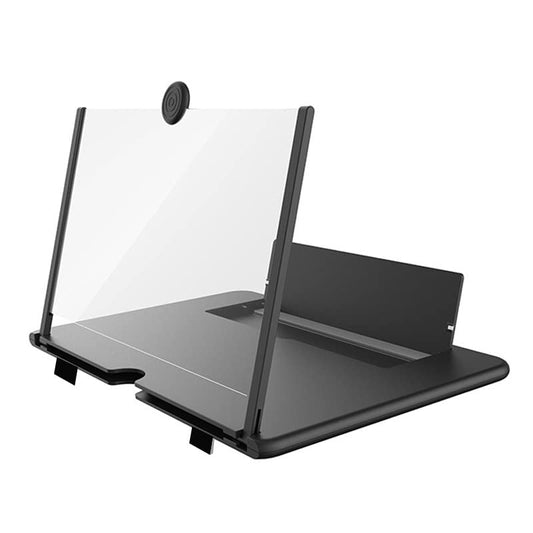 Screen Magnifier Version, Foldable Big Screen Magnifier for Cell Phone, Clear Immersive View,Magnifying Glass for Travel, Portable Pocket Cinema for Movies (12inch) (Black) - color: Black