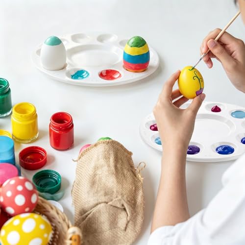 36 Pcs Plastic Paint Tray Palettes, White Mixing Paint Holders for Watercolor & Acrylic, Painting Supplies for Students, Art Class, DIY Crafts, Paint Parties