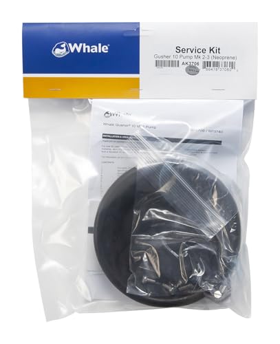 Whale AK3706 Gusher® 10 Manual Pump Neoprene Parts Service Kit, Replacement Parts Black - style: Neoprene