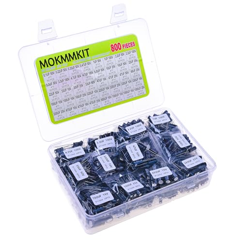 40 Values, 0.1uF-1000uF, Aluminum Electrolytic Capacitor Assortment Kit - style: 10V-100V 800PCS