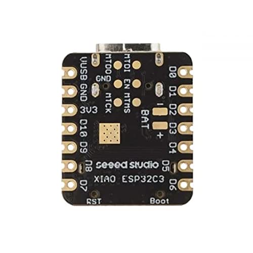 Seeed Studio XIAO ESP32C3 - Tiny MCU Board with Wi-Fi and BLE for IoT Controlling Scenarios. Microcontroller with Battery Charge, Power Efficient, and Rich Interface for Tiny Machine Learning. … - color: ESP32C3, size: 1PCS