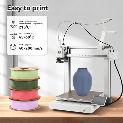 3DHoJor Matte PLA 3D Printing Filament Grey,1KG - color: Matte-grey