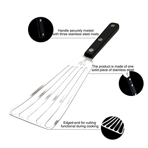 WALLFARM 11-Inch Fish Spatula, Flexible Stainless Steel Turner - size: 11 Inch