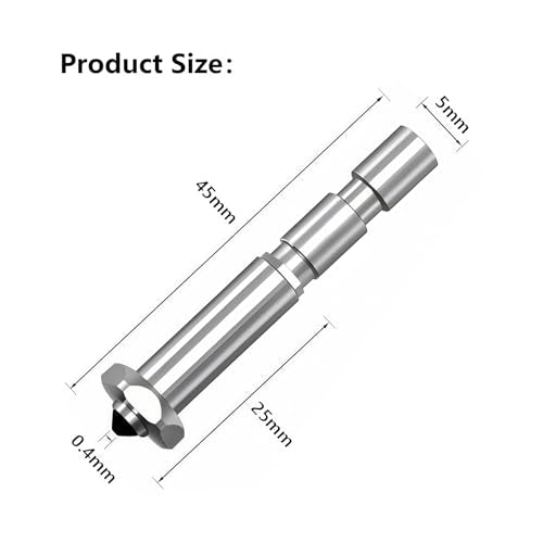 2PCS Kobra 3 Max Nozzle 0.4mm, Integrated Quick Swap Hardened Steel Nozzle High Flow High Speed Hot End Spray Nozzle for Anycubic Kobra 3 Max 3D Printer - color: 0.4mm Nozzle