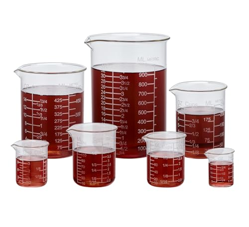 Ackers Etched Graduated Glass Measuring Cup - V-Shaped Spout- High Borosilicate Glass Measuring Cup for Kitchen or Dining, Easy to Read, 250ml (8oz, 1 Cup) - size: 250 ml (8 oz, 1 cup)