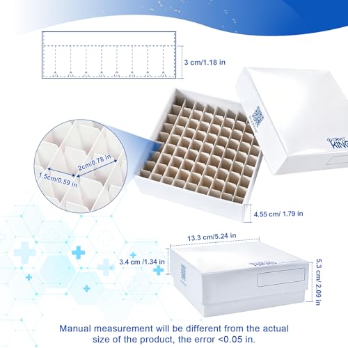 81-Well Cryo Boxes, Plastic Coating, 2 Inch Height, Case of 100 - size: 2 in,81-well