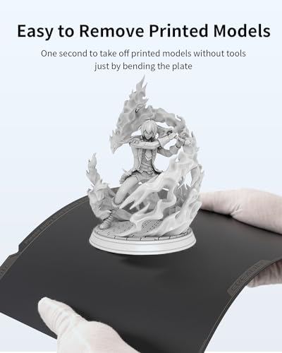 Creality Official K1 Build Plate Smooth Surface 235x235mm PEI Sheet Flexible Removable Spring Steel Bed Plate for Ender 3 V3/3V3 SE/3V3 KE/3 S1/3 S1 Pro/5 S1/CR-10SE (Without Magnetic Base) - color: Smooth Black, size: K1/Ender 3V3SE